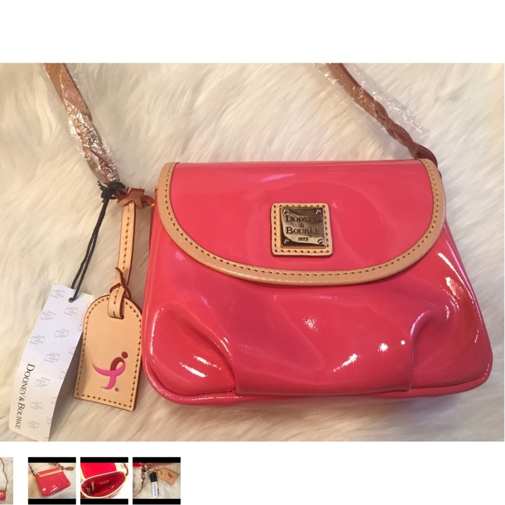 NWT Dooney & Bourke Patent Leather Flap Crossbody
